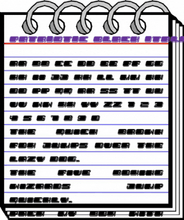 Patriotic Black Italic animated font preview Patriotic Black Italic animated font preview