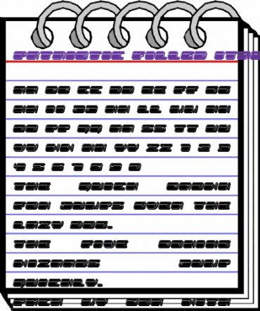 Patriotic Filled Italic animated font preview