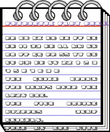 Patriotic Flat Regular animated font preview