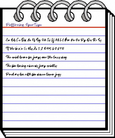 Patterning Regular animated font preview