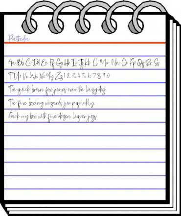 Pattheda Regular animated font preview Pattheda Regular animated font preview