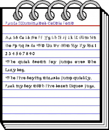 Pauls Illuminated Celtic Font Regular animated font preview Pauls Illuminated Celtic Font Regular animated font preview