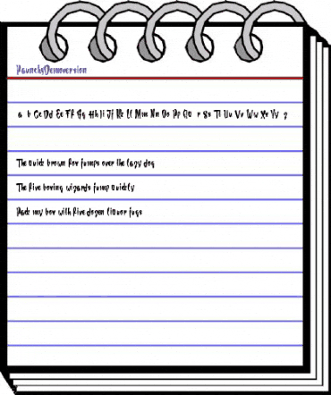 PaunchyDemoversion Regular animated font preview