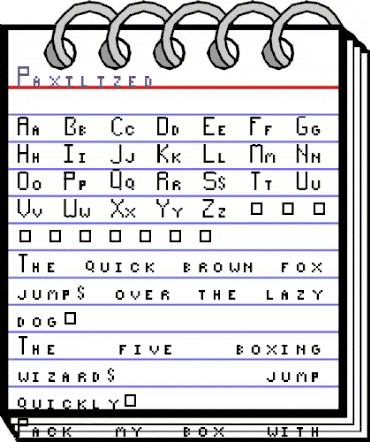Paxilized Regular animated font preview
