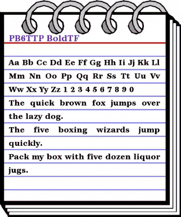 PB6TTP-BoldTF Regular animated font preview