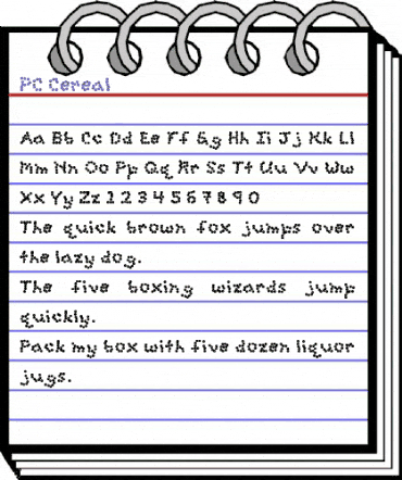 PC Cereal Regular animated font preview PC Cereal Regular animated font preview