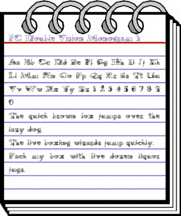 PC Double Vision Monogram 1 animated font preview