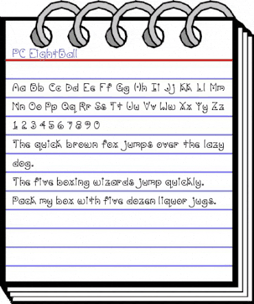 PC EightBall Regular animated font preview PC EightBall Regular animated font preview