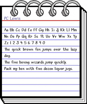PC Lewis Regular animated font preview
