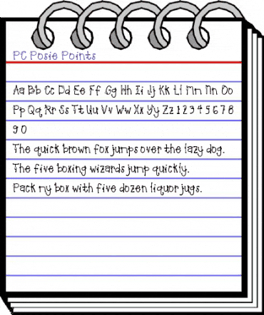 PC Posie Points Regular animated font preview PC Posie Points Regular animated font preview