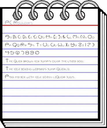 PC Rounders Regular animated font preview