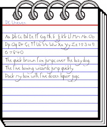 PC Uneven Regular animated font preview PC Uneven Regular animated font preview