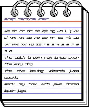 PCap Terminal Italic animated font preview PCap Terminal Italic animated font preview