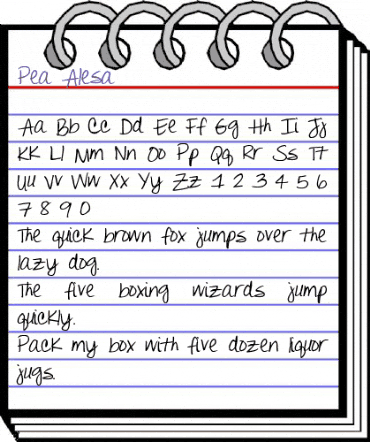 Pea Alesa Regular animated font preview