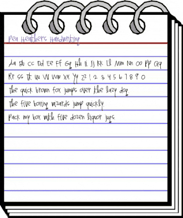 Pea Heather's Handwriting Regular animated font preview Pea Heather's Handwriting Regular animated font preview