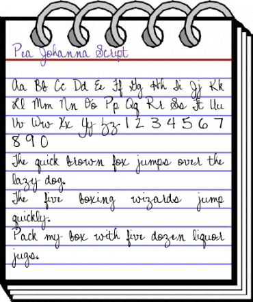 Pea Johanna Script Regular animated font preview Pea Johanna Script Regular animated font preview