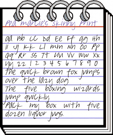 Pea Marcie's Skinny Print Regular animated font preview Pea Marcie's Skinny Print Regular animated font preview