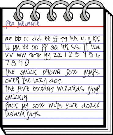 Pea Melanie Regular animated font preview