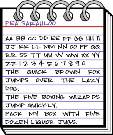 Pea Sarahloo Regular animated font preview Pea Sarahloo Regular animated font preview