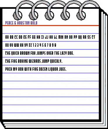 Peace & Houston Bold Regular animated font preview