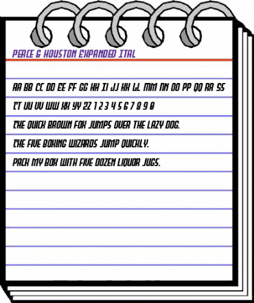 Peace & Houston Expanded Ital Regular animated font preview Peace & Houston Expanded Ital Regular animated font preview