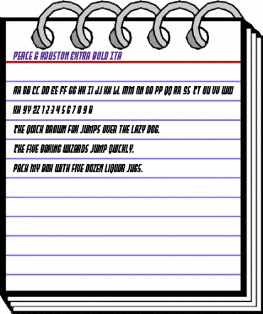 Peace & Houston Extra Bold Ita Regular animated font preview