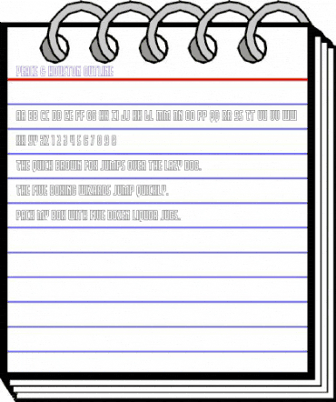 Peace & Houston Outline Regular animated font preview