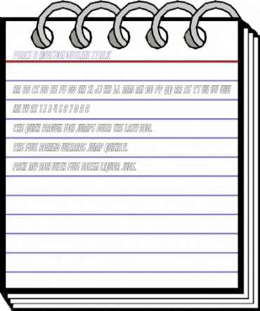 Peace & Houston Outline Italic Regular animated font preview