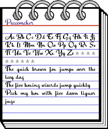 Peacemaker Regular animated font preview Peacemaker Regular animated font preview