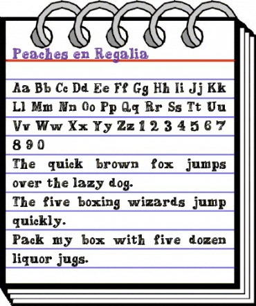 Peaches en Regalia Regular animated font preview Peaches en Regalia Regular animated font preview
