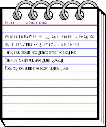 Peanutbutter Smoothies Regular animated font preview