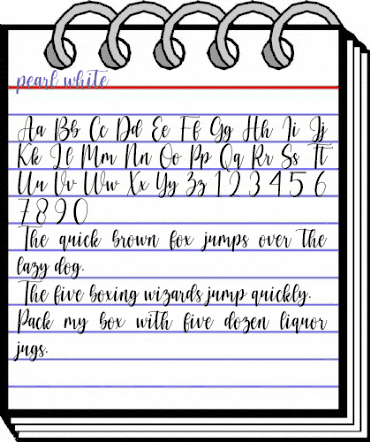 pearl white Regular animated font preview pearl white Regular animated font preview