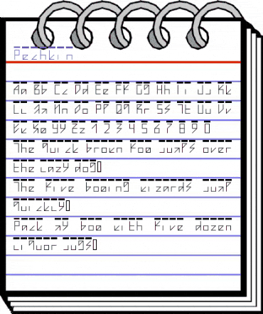 Pechkin Regular animated font preview