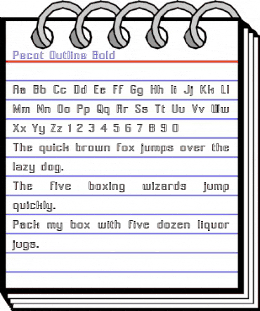 Pecot Outline Bold Regular animated font preview Pecot Outline Bold Regular animated font preview