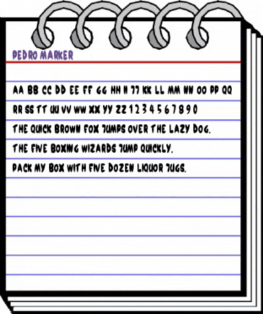 Pedro Marker Regular animated font preview Pedro Marker Regular animated font preview