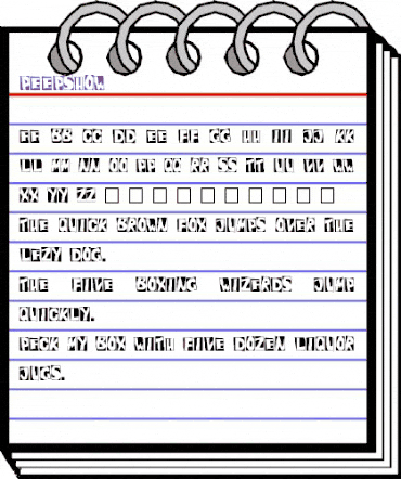 PeepShow Lookin' animated font preview PeepShow Lookin' animated font preview