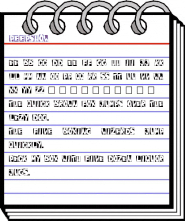PeepShow Lookin' animated font preview