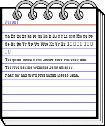 Peeve 1 Regular animated font preview