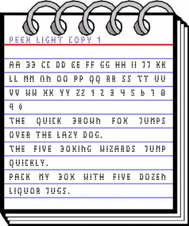 Peex Light animated font preview