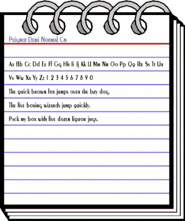 Peignot-Demi-Normal Cn Regular animated font preview