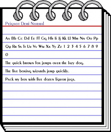 Peignot-Demi-Normal Regular animated font preview Peignot-Demi-Normal Regular animated font preview