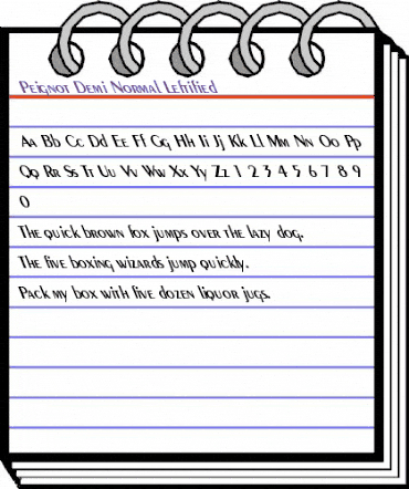 Peignot-Demi-Normal Leftified Regular animated font preview