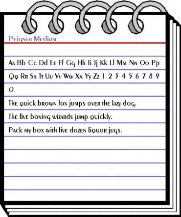 Peignot Medium Regular animated font preview Peignot Medium Regular animated font preview