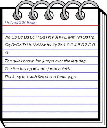PelicaSSK Italic animated font preview PelicaSSK Italic animated font preview