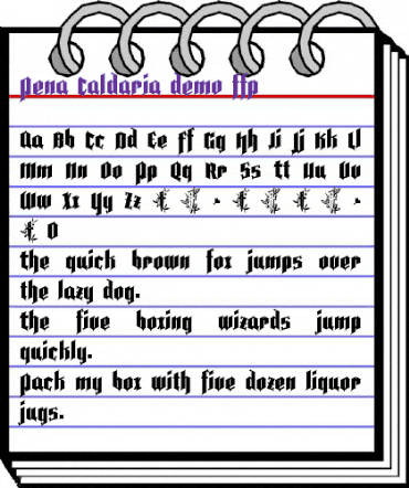 Pena Caldaria Regular animated font preview Pena Caldaria Regular animated font preview