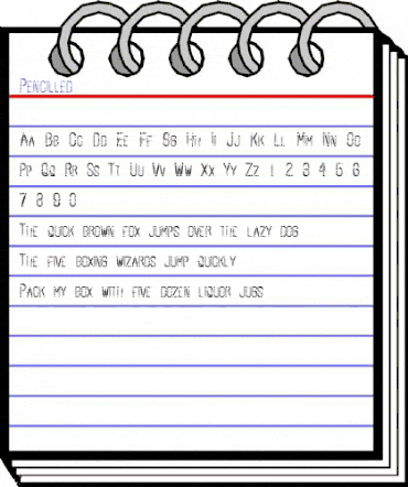 Pencilled Normal animated font preview Pencilled Normal animated font preview