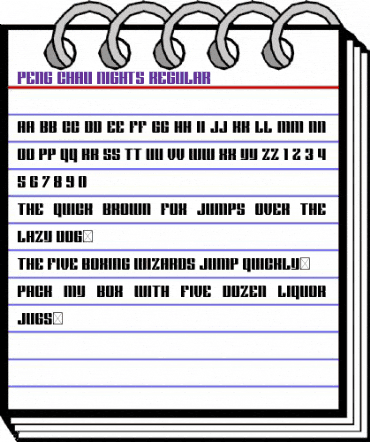 Peng Chau Nights Regular animated font preview Peng Chau Nights Regular animated font preview