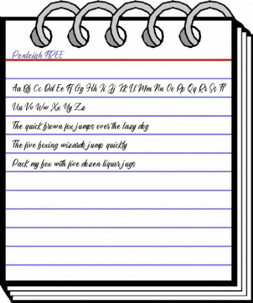 Penleigh FREE Regular animated font preview Penleigh FREE Regular animated font preview