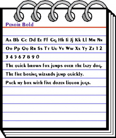 Penoir Bold animated font preview