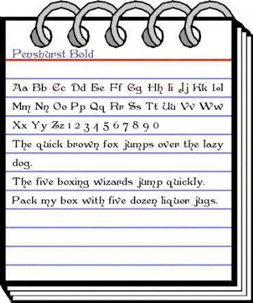 Penshurst Bold animated font preview Penshurst Bold animated font preview